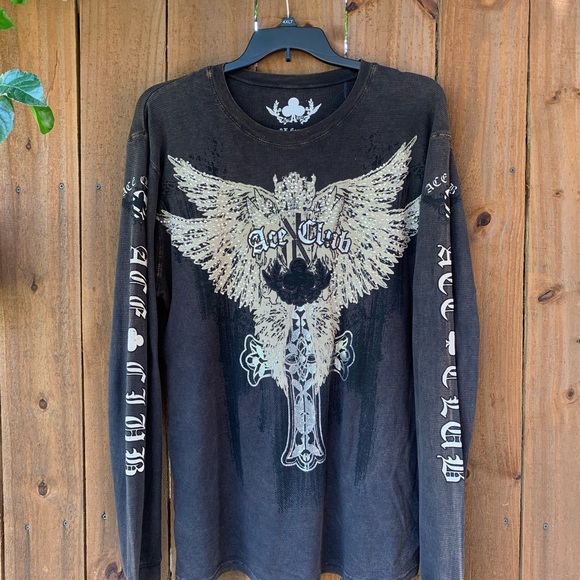 Y2K Vintage Ace Club men's thermal T-shirt size XXL. - Picture 5 of 8